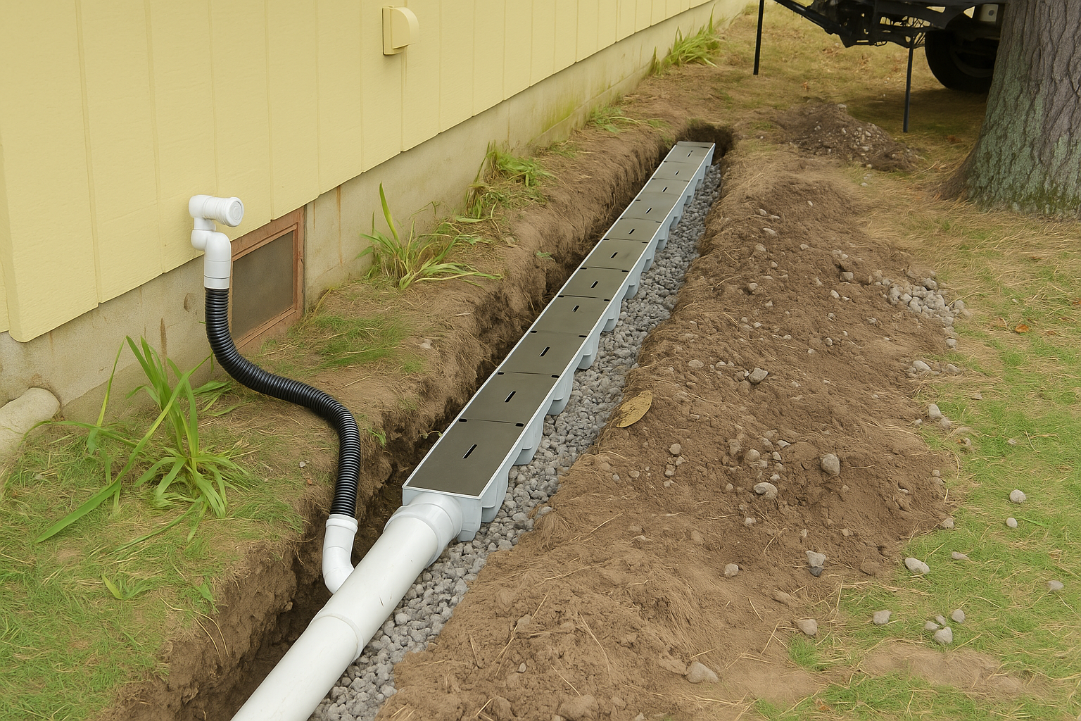 French Drains: The Solution to Yard Flooding and Foundation Damage